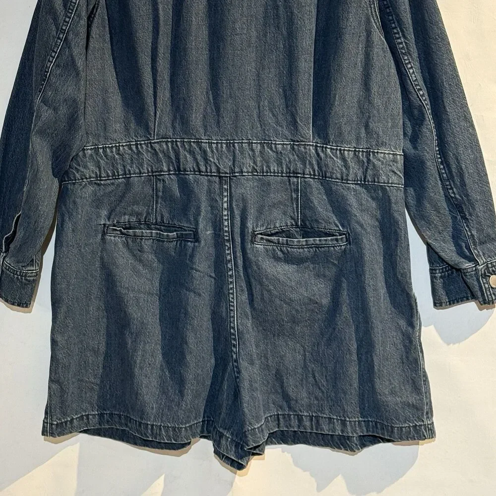 Women's Long Sleeve Denim Romper Universal Thread Size 17 NWT Blue - Picture 15 of 16